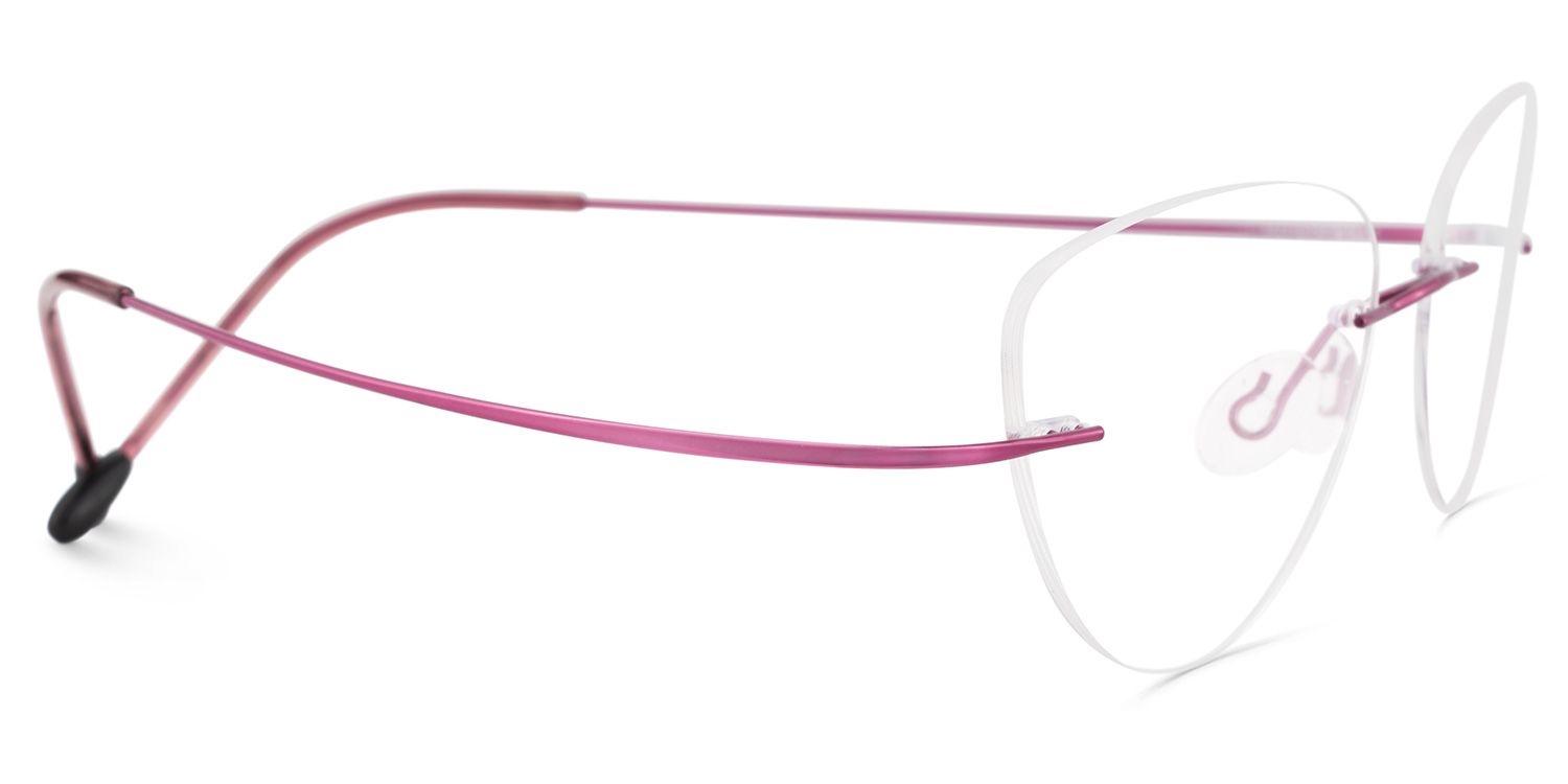Evelyn Cat Eye Pink Glasses | ZEELOOL UK3
