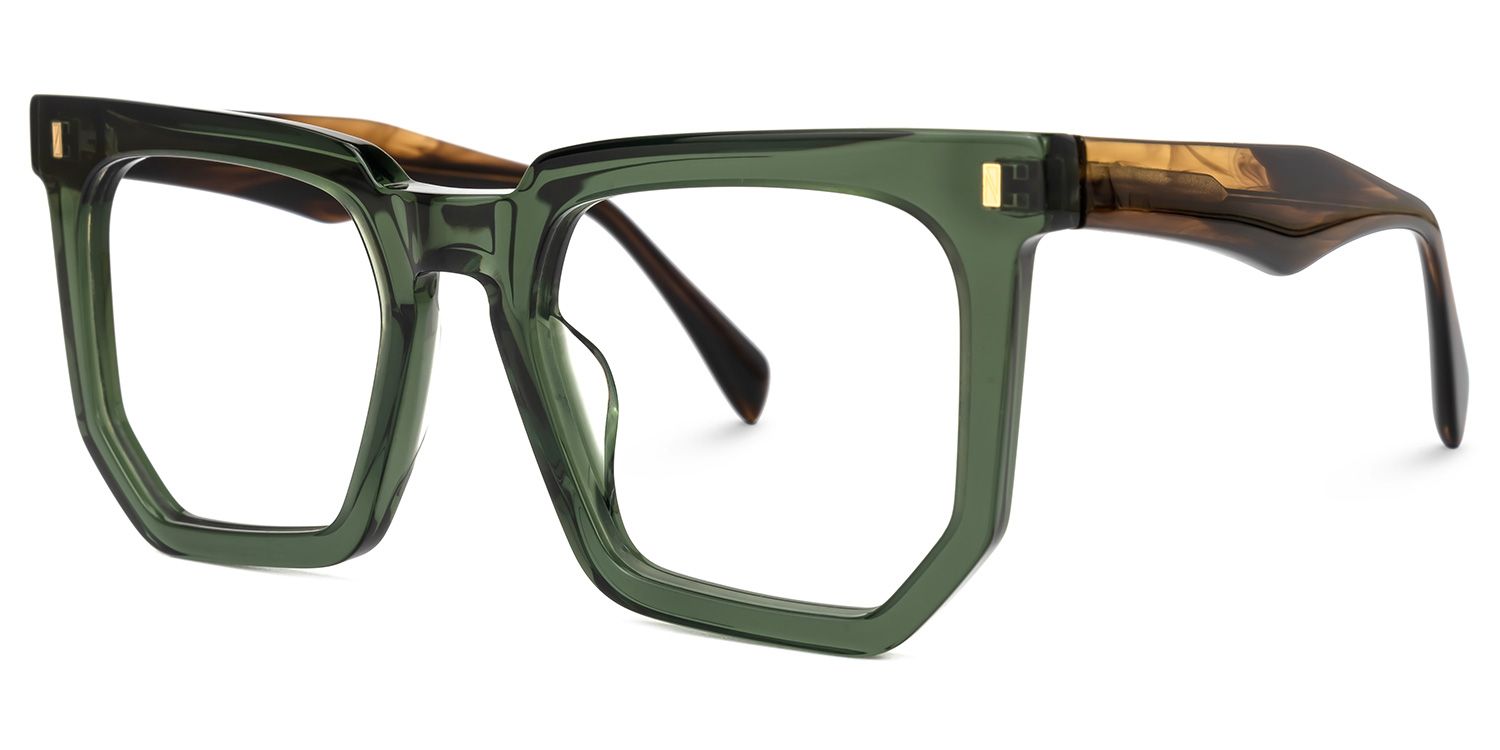 Destiny Square Green Glasses1