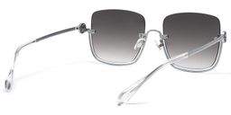Charie Rectangle Silver Sunglasses3
