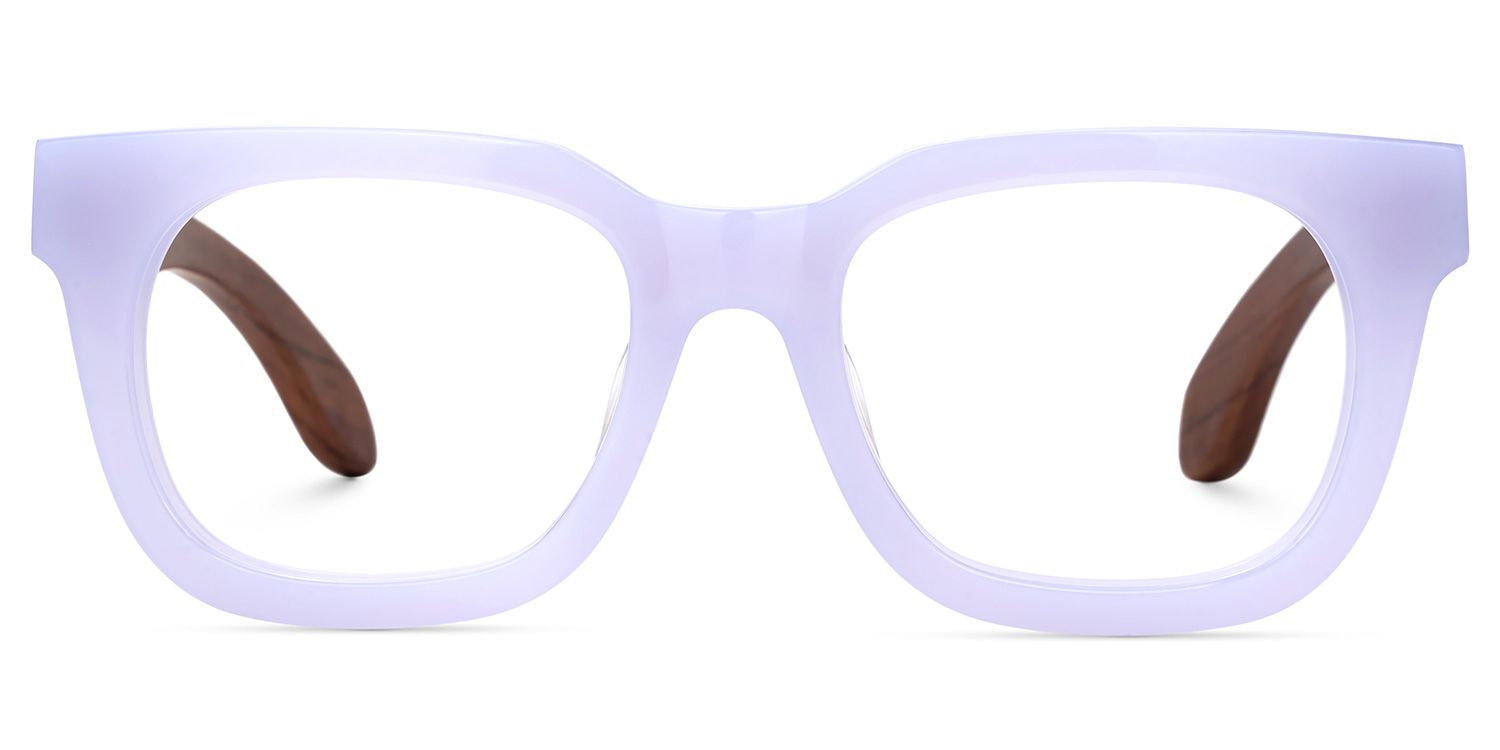 Diana Rectangle Light Purple Glasses | ZEELOOL UK0