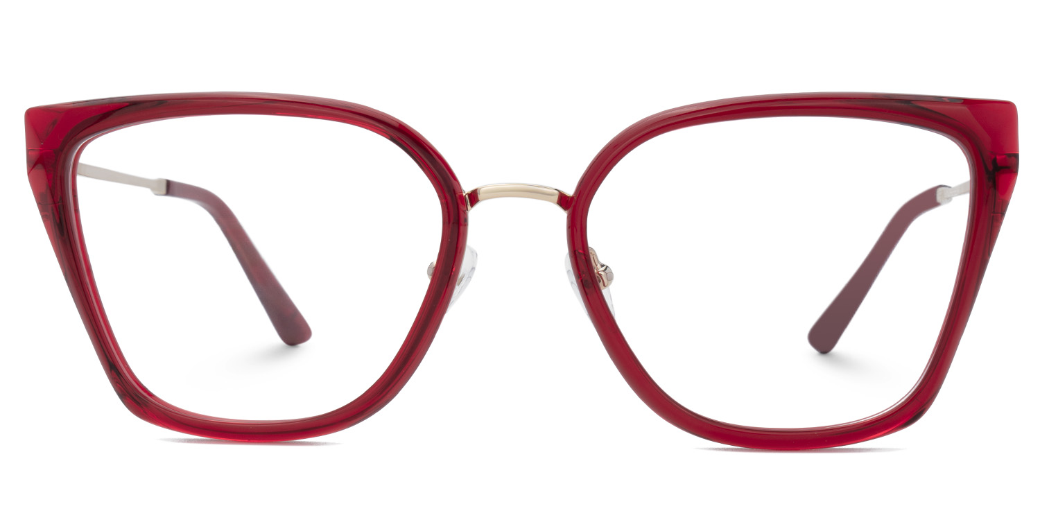 Martine Square Red Glasses0