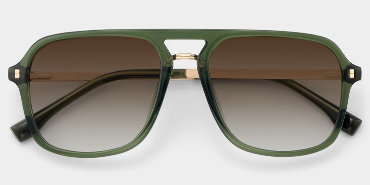 Kilworth Aviator Green Glassess