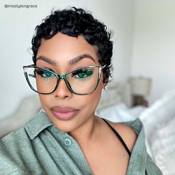 Yomary Cateye Green Glasses4