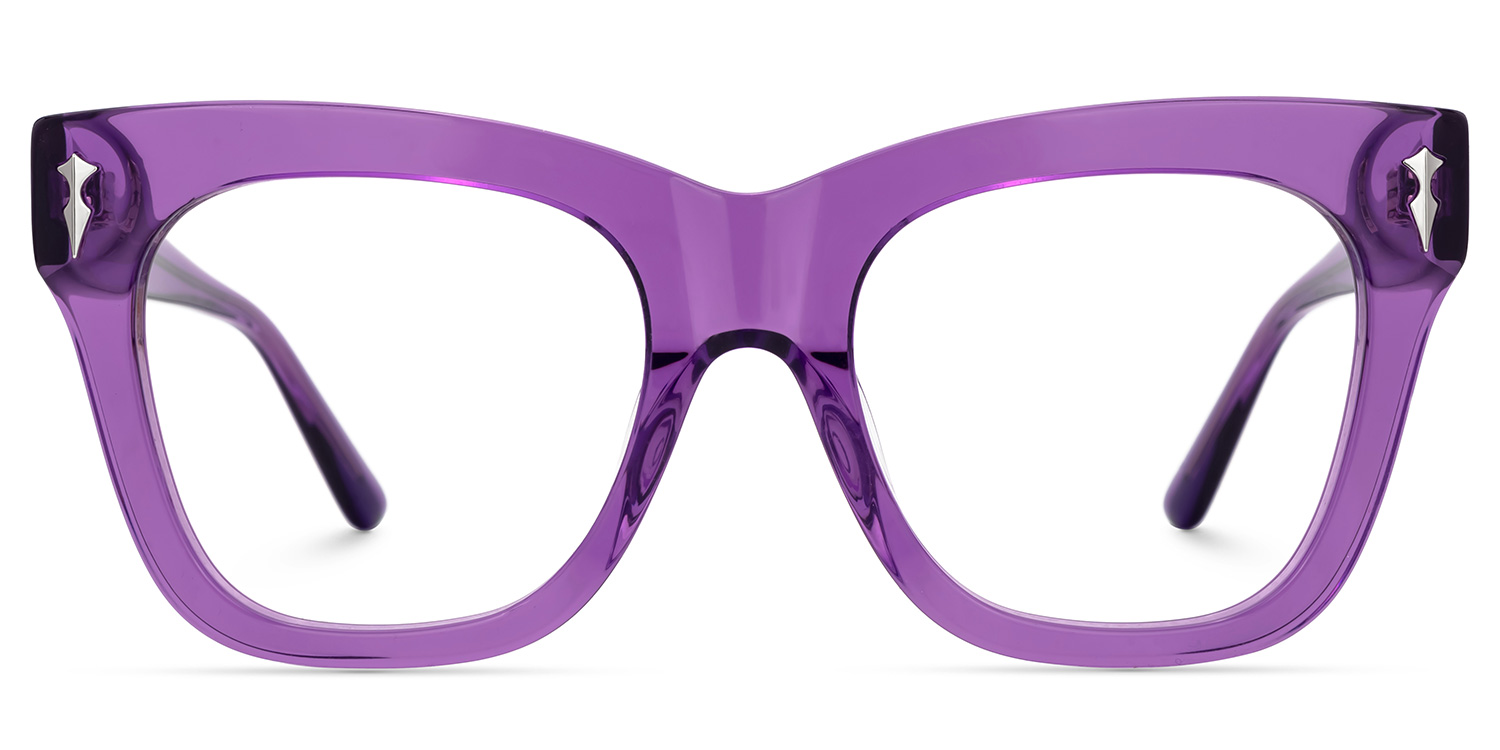 Grabar Square Purple Glasses0
