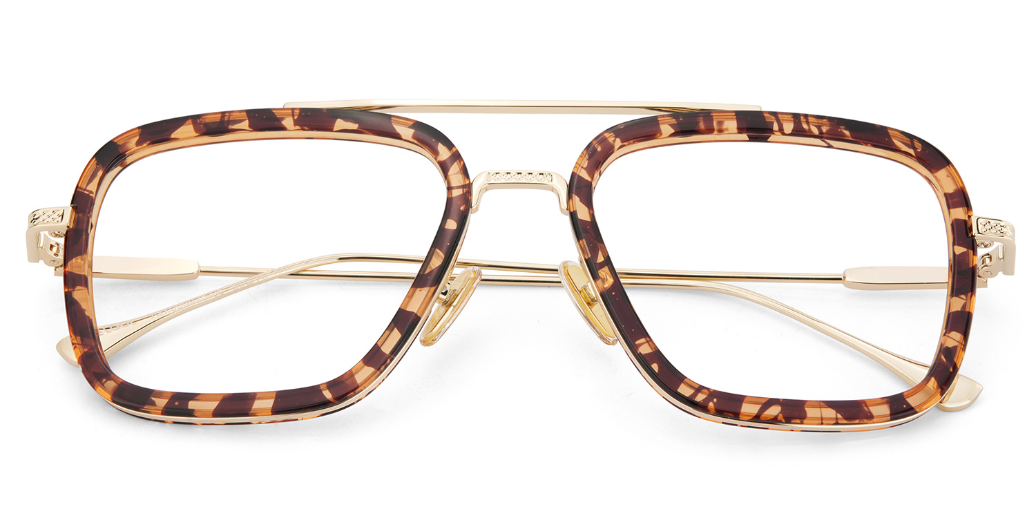 Gifford Rectangle Tortoise Frame Glasses | ZEELOOL UK2
