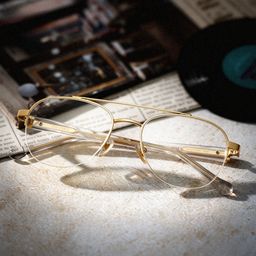 Emily Light Gold Aviator Glasses0