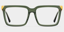 Troy Rectangle Green Glasses0