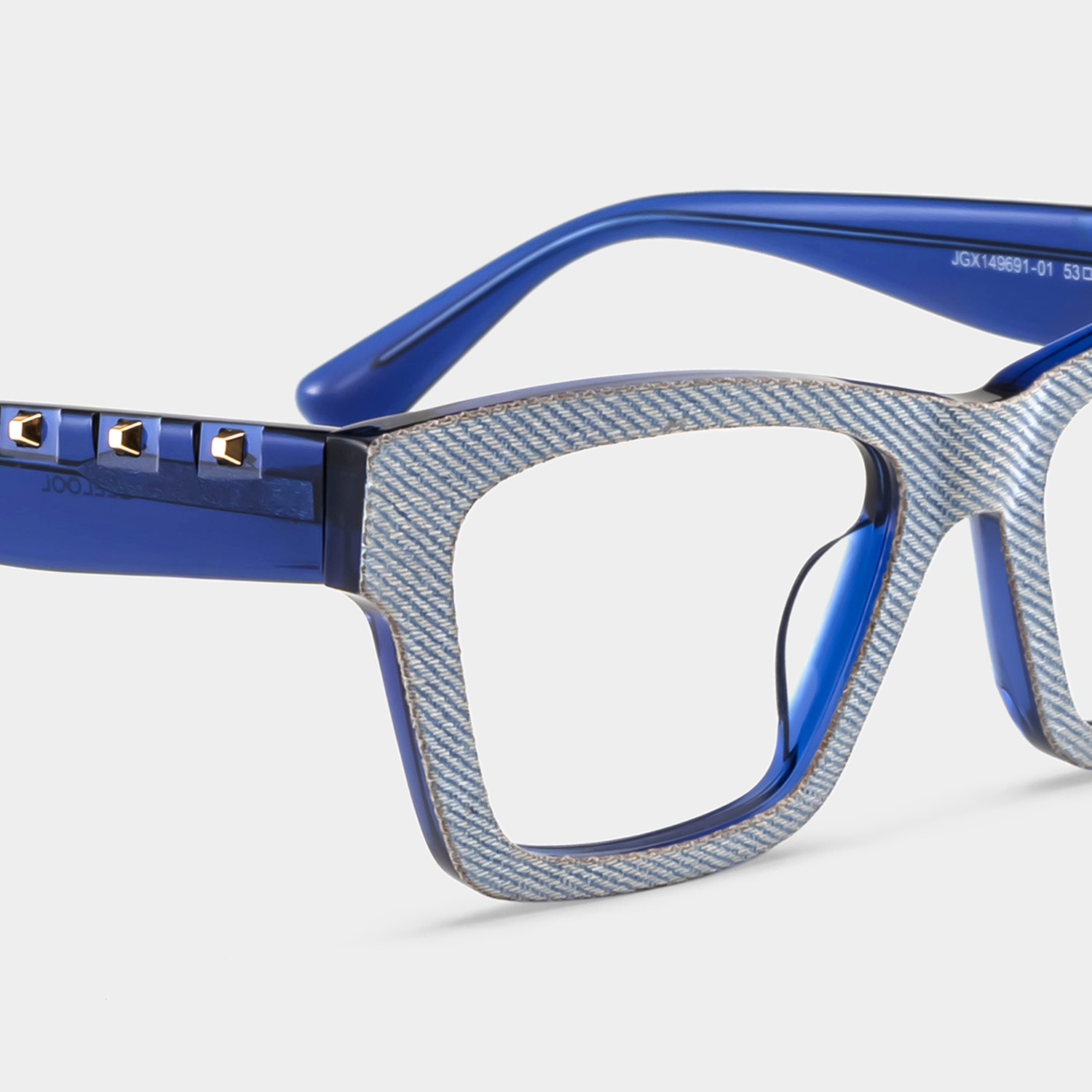 Cecilia Blue Frame Glasses with Rectangle Frame Online | ZEELOOL UK5