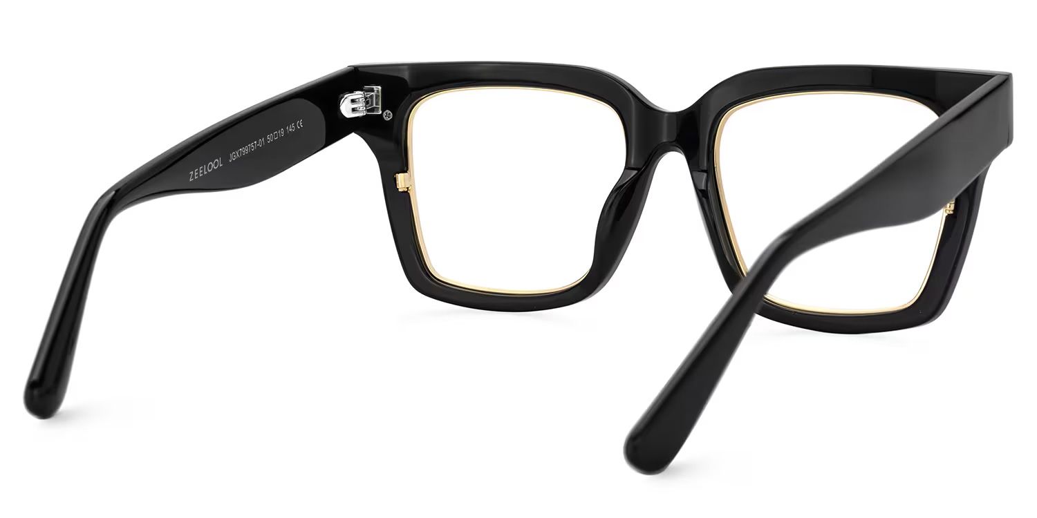 Taylor Square Black Color Frame Glasses for females | ZEELOOL UK3