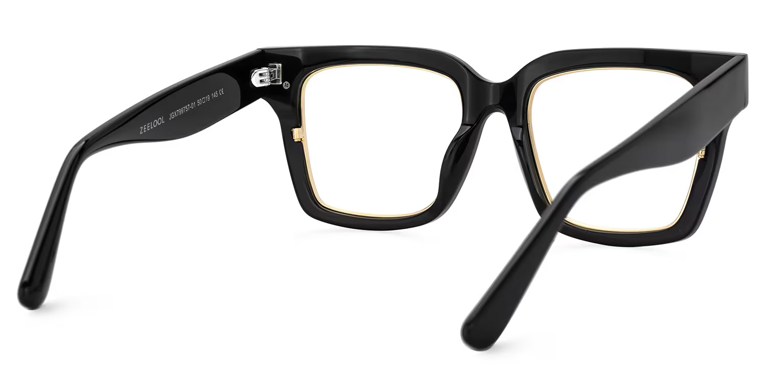 Taylor Square Black Color Frame Glasses for females | ZEELOOL UK3