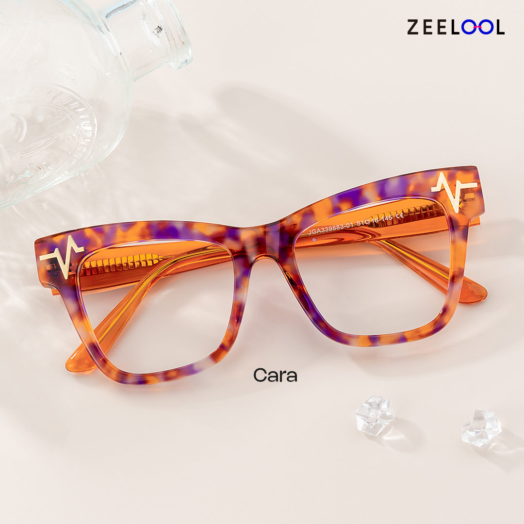 Cara Butterfly Orange Eye Glasses for Women | ZEELOOL UK4