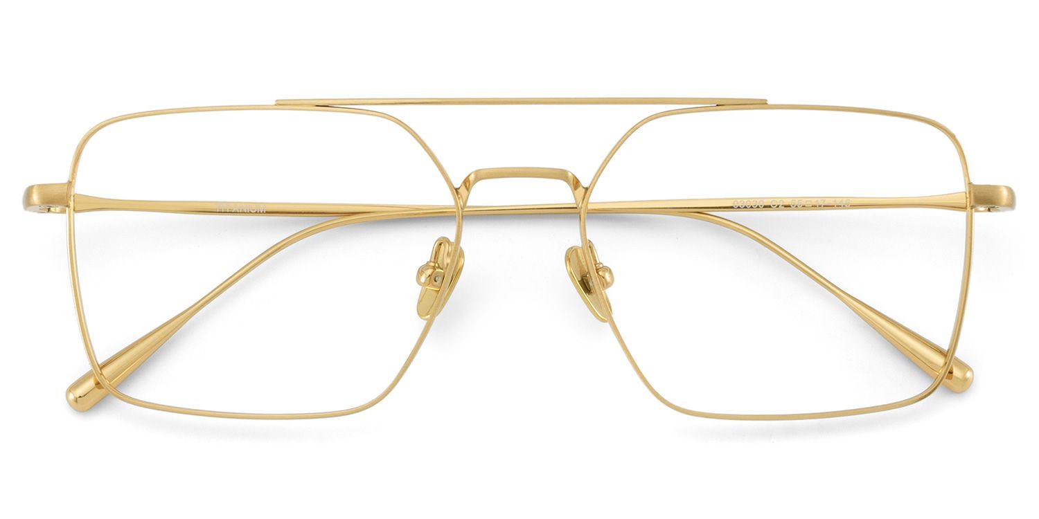 Jensen Eyeglasses in Aviator Gold Frame | ZEELOOL UK3