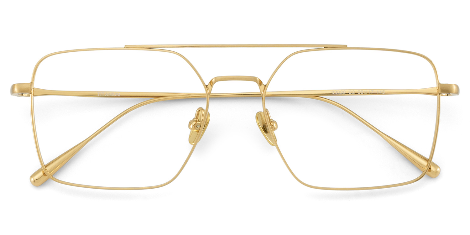 Jensen Eyeglasses in Aviator Gold Frame | ZEELOOL UK3