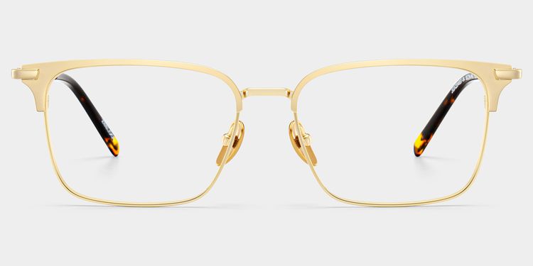 Maxwell Browline Gold Glasses