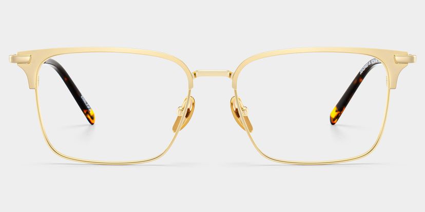 Maxwell Browline Gold Glasses
