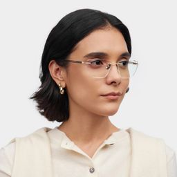 Ella Cat eye Gold Glasses1