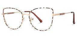 Seisay Black-Gold Cat eye Glasses1