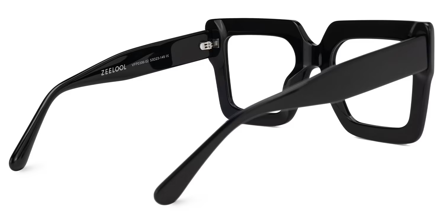 Brandon Square Black Glasses3