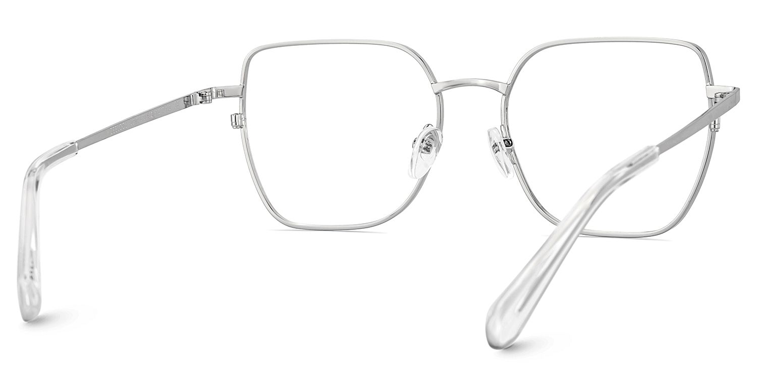 Fife Silver Full Frame Metal Prescription Glasses5