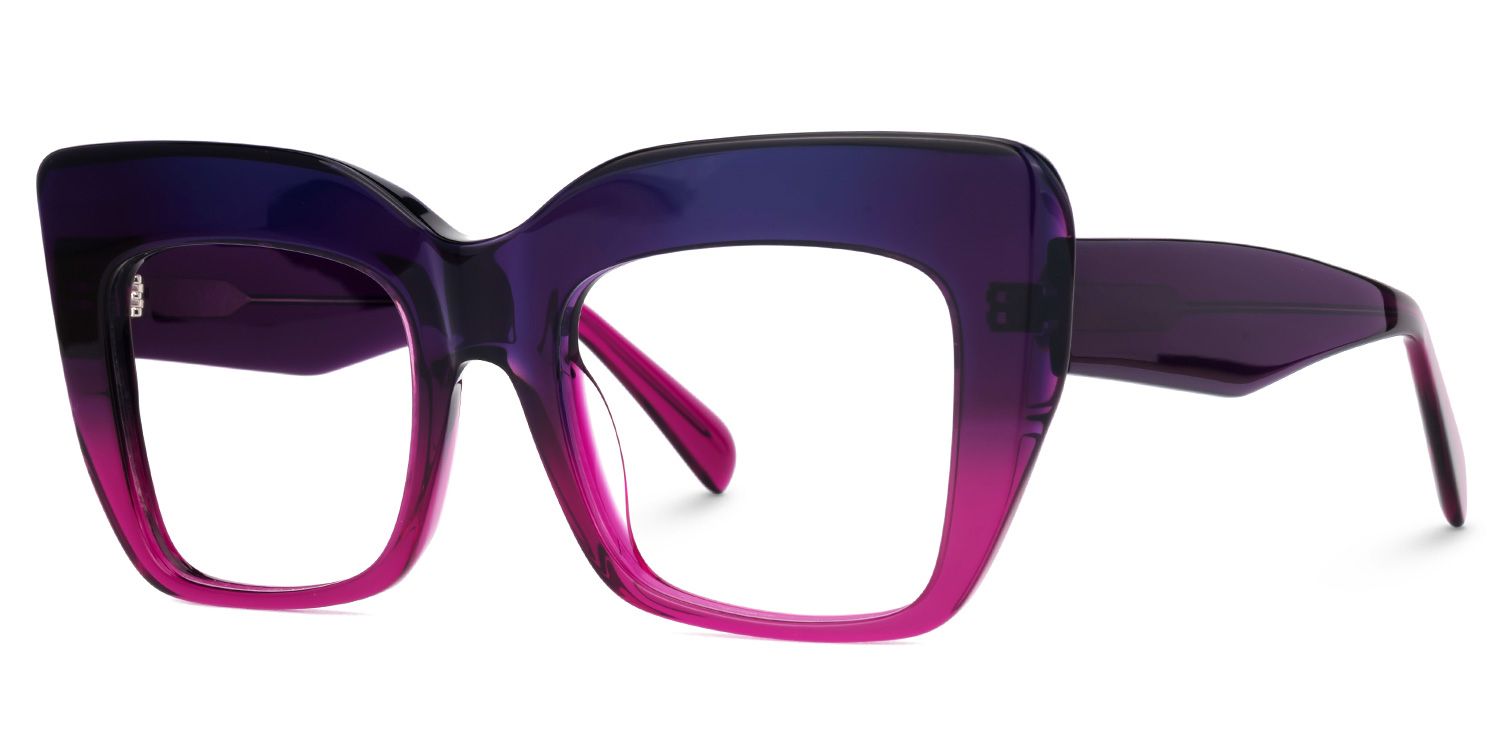 Charmaine Purple Eyeglasses with Cat eye frames1