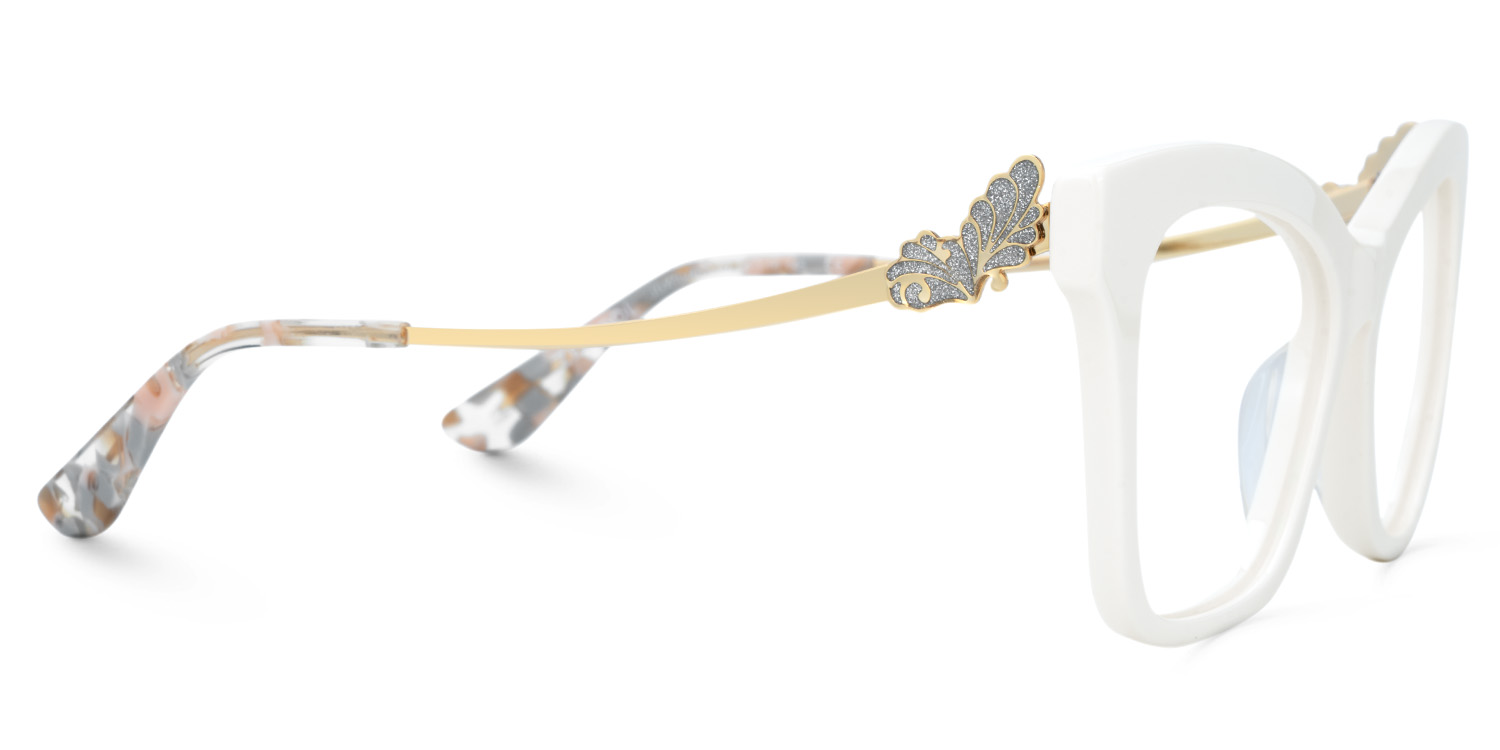 Elida Big White Glasses on sale | ZEELOOL UK3