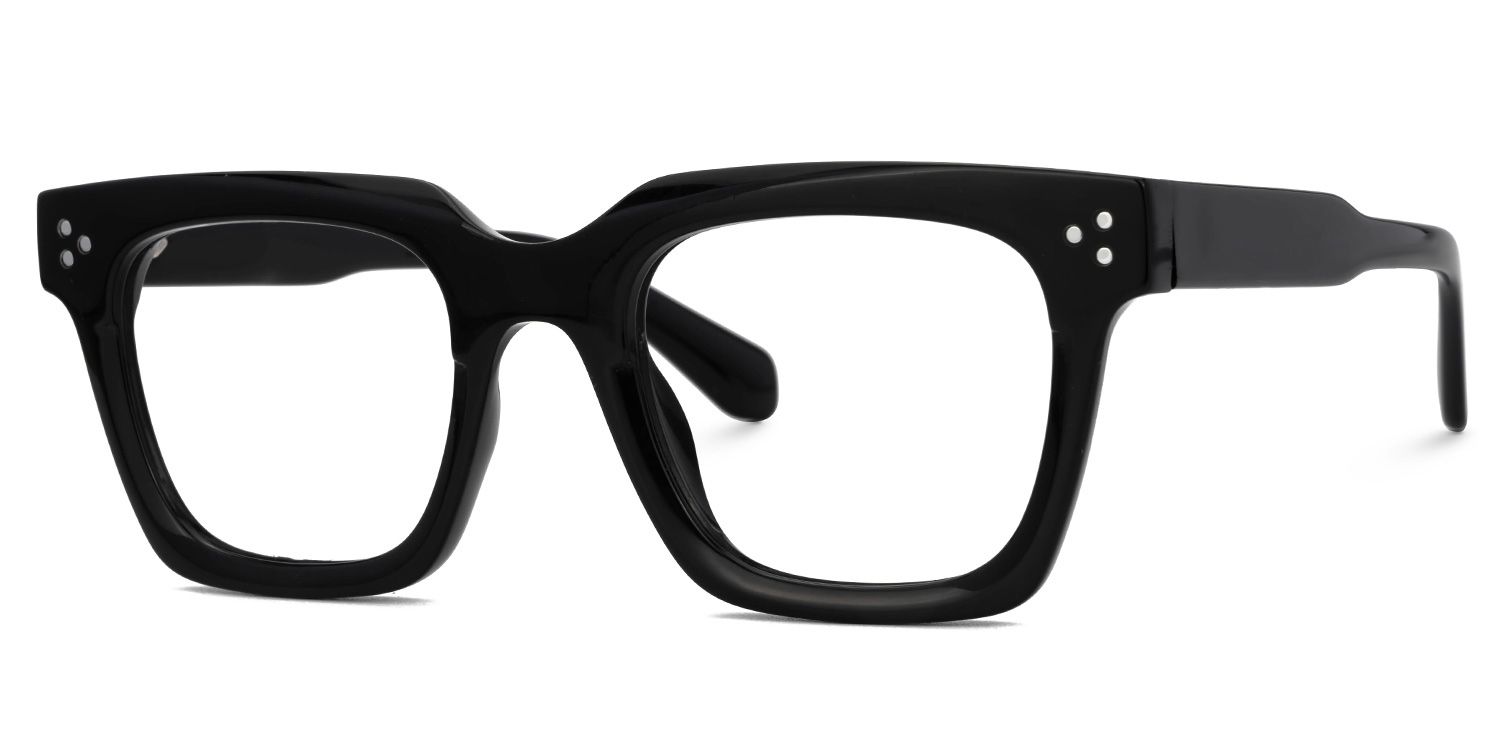 Diagne Square Black Full Frame Glasses | ZEELOOL UK1