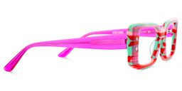Gleam Red Rectangle Glasses4