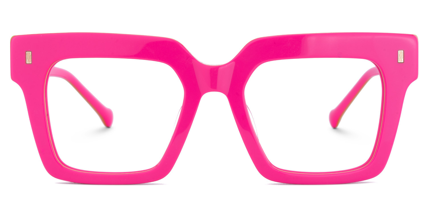 Gilberto Square Bright Pink Glasses1