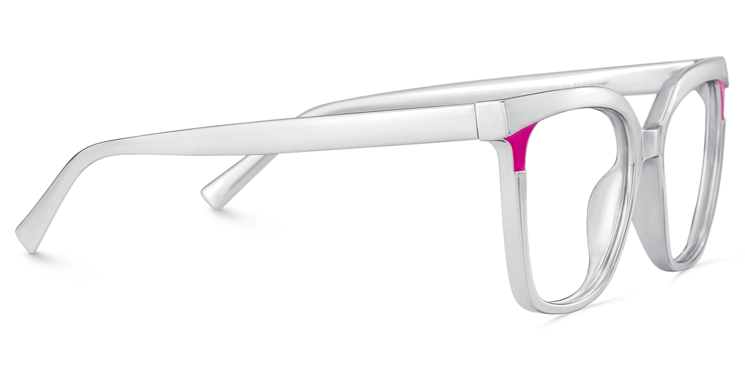 Dazzler Square Silver Pink Glasses4