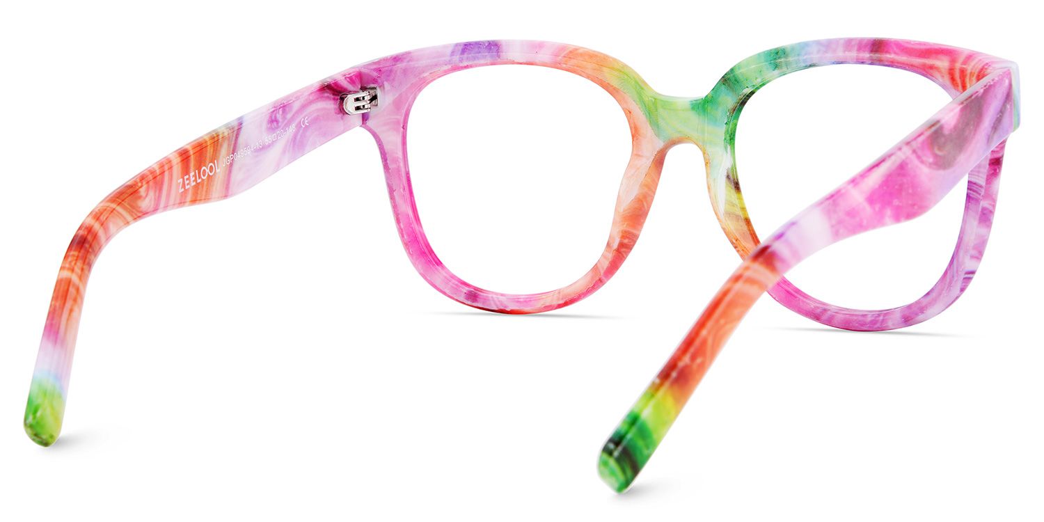 Multicolor Square Frame Glasses - Harrell on Sale | ZEELOOL UK4