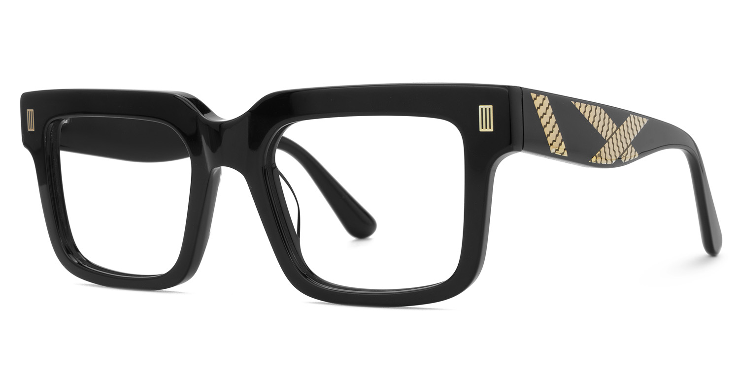 Thomason Rectangle Black Frame For Men | ZEELOOL UK2