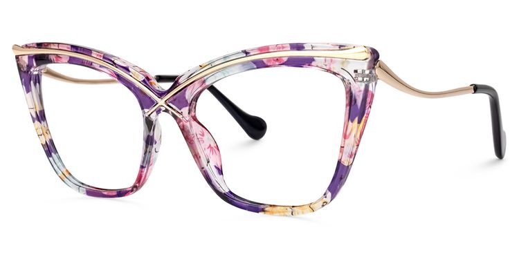 Winston Butterfly Purple-Floral Glasses