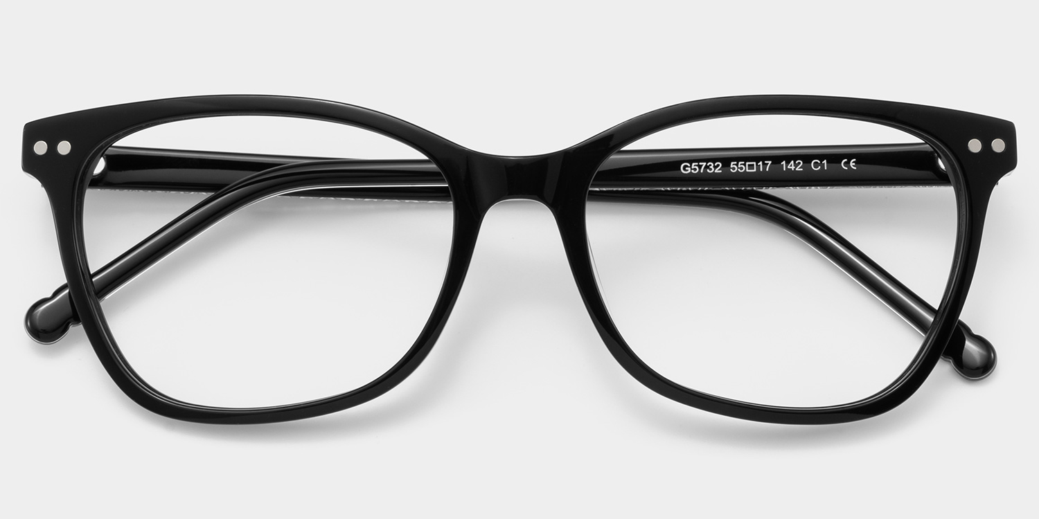 Marigold Rectangle Black Glasses1