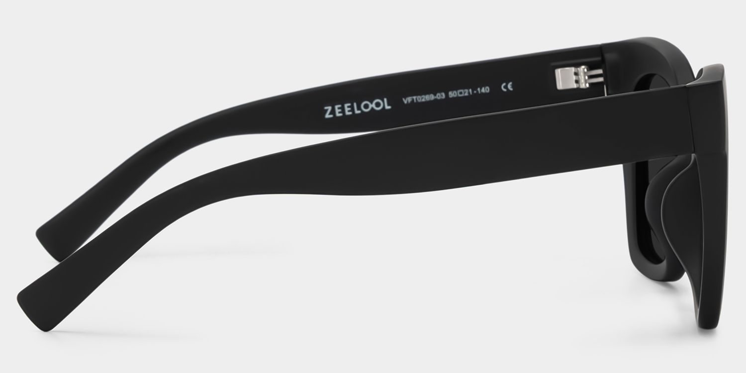 Malcolm Black Sunglasses with Square Frames | ZEELOOL UK3