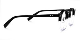 Jerria Round Black-Clear Glasses2