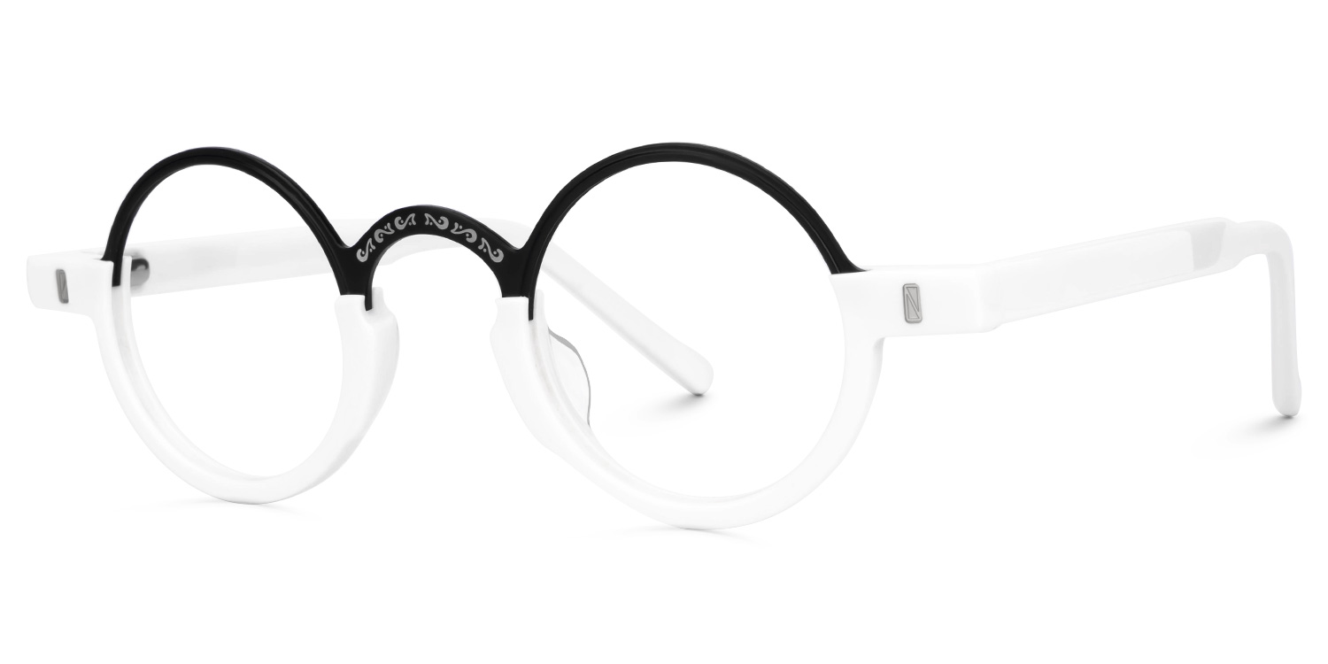 Lumy Round White Glasses1