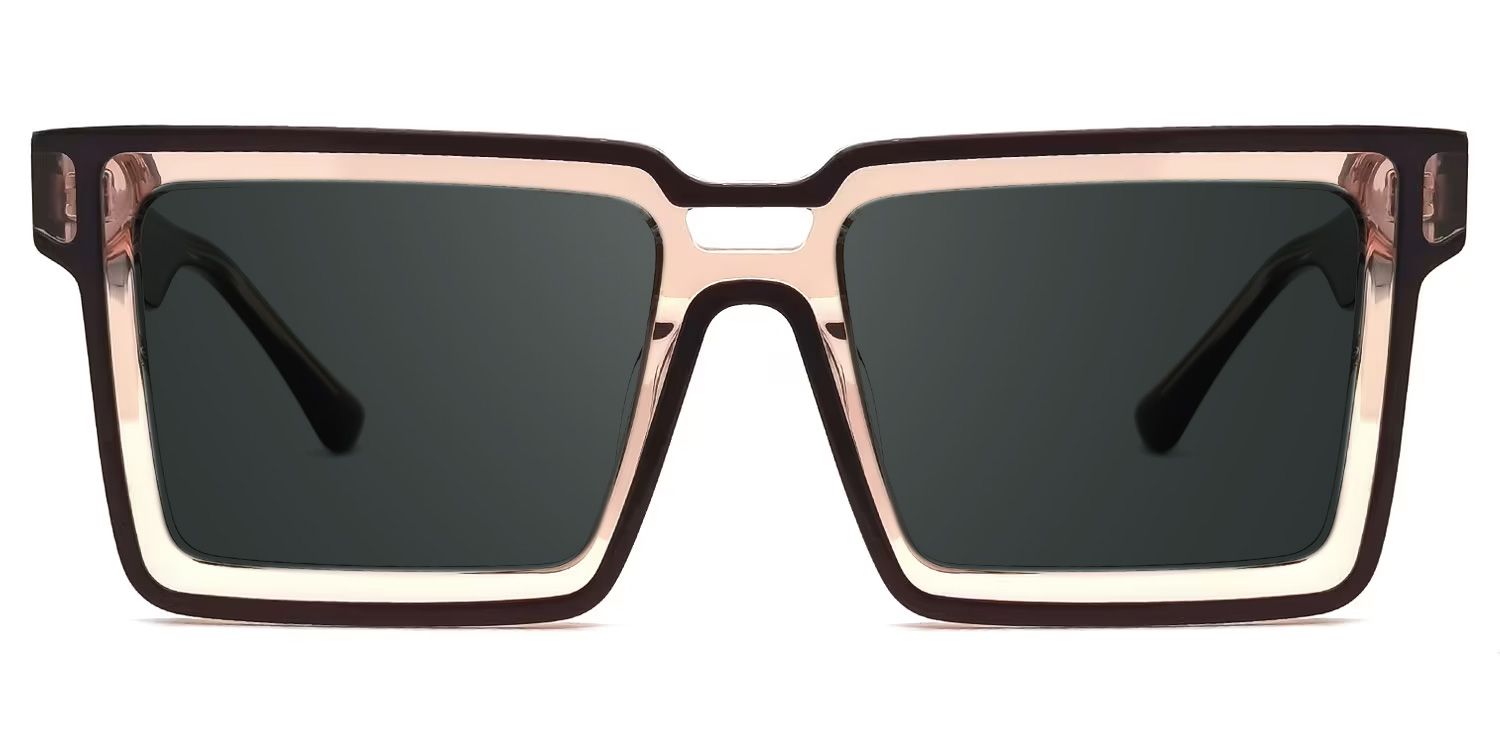 Milian Square Brown Sunglasses for Women & Men | ZEELOOL UK0