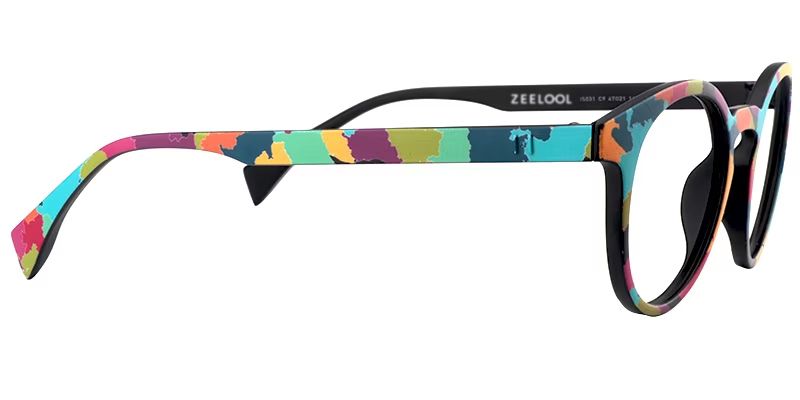 Street-Artist Round Colorful Funky Frame Glasses | ZEELOOL UK3
