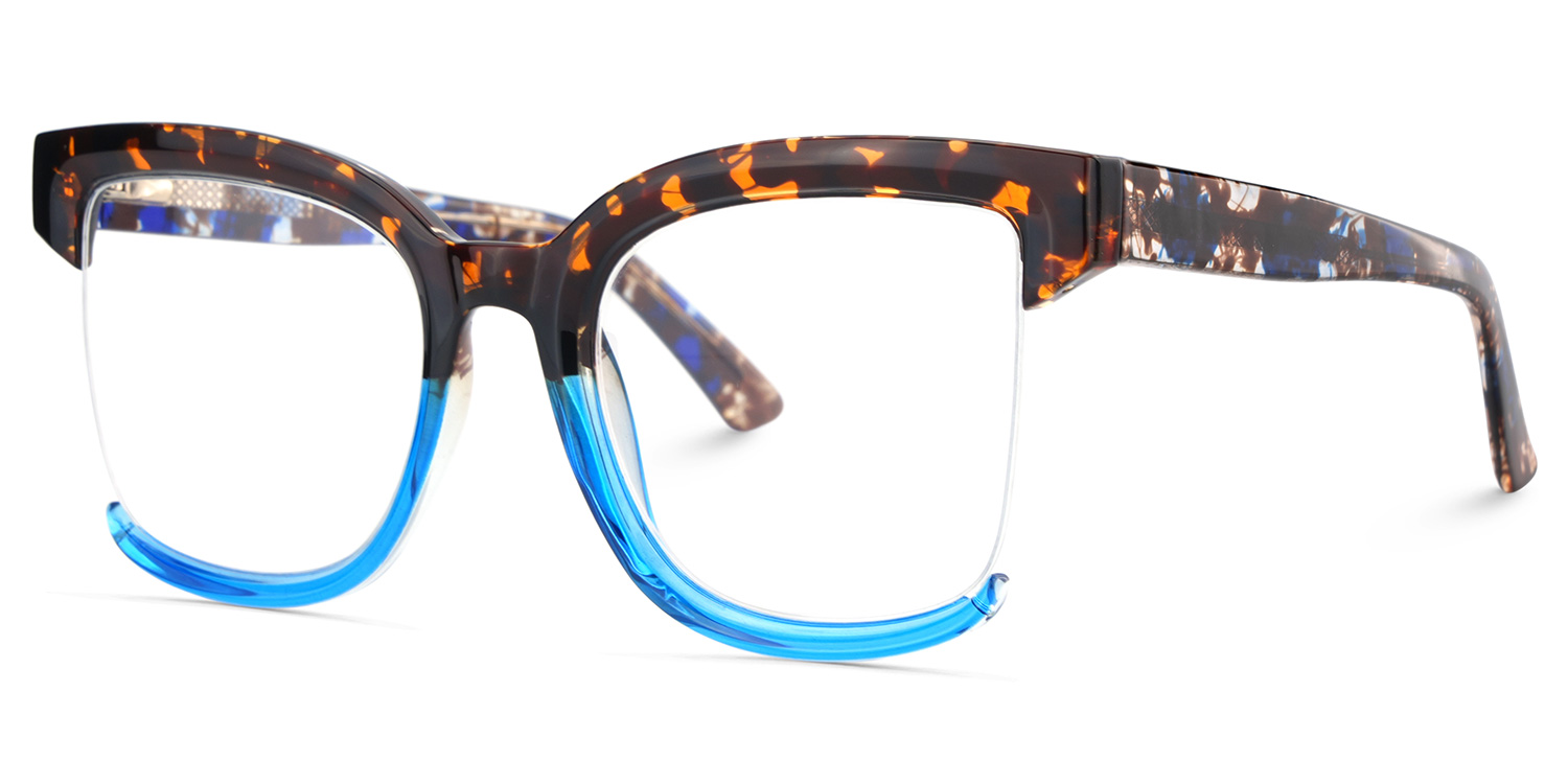 Cadogan Blue-tortoise Square Prescription Glasses | ZEELOOL UK3