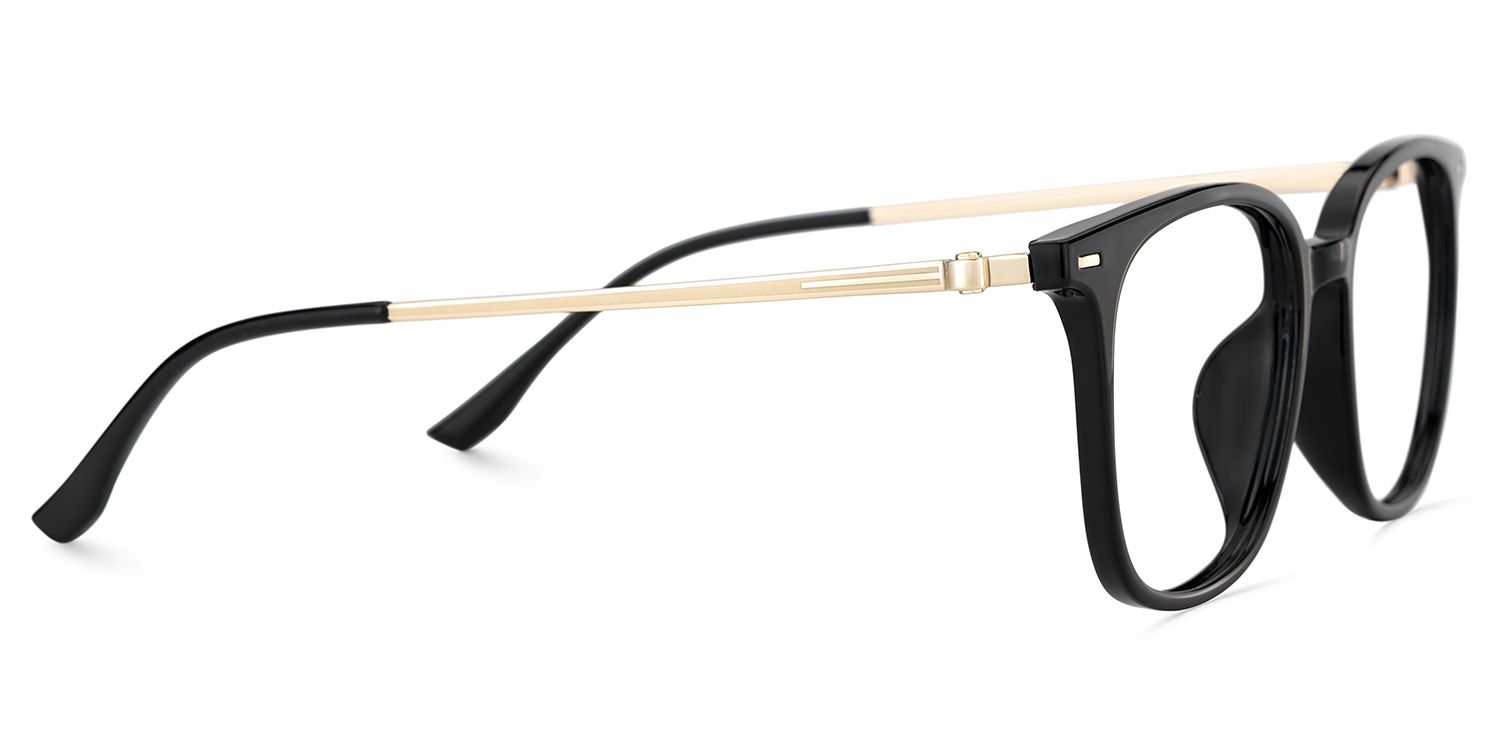 Cora Square Black Frame Eyeglasses for Woman| ZEELOOL UK4