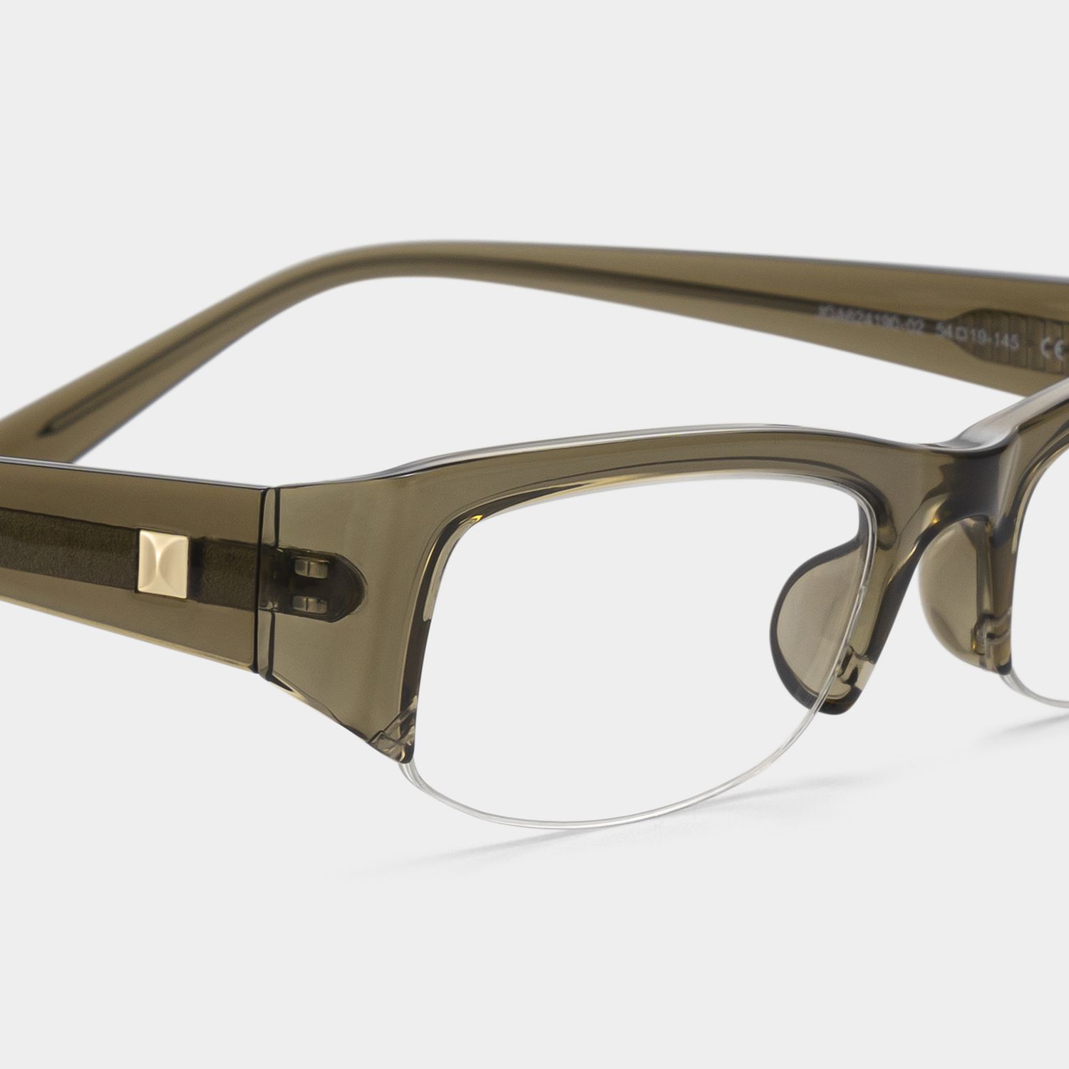 Trevor Clear Brown Rectangle Glasses for Teenager | ZEELOOL5