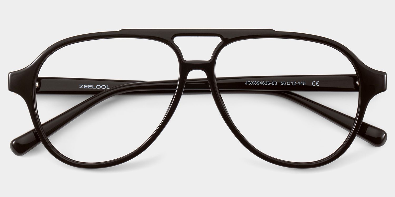 Drew Dark Brown Aviator Glasses for the Female | ZEELOOL2