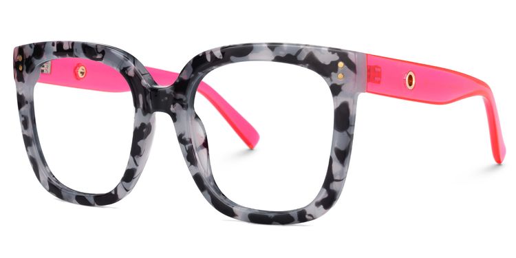 Ebony Square Gray-Tortoise Glasses