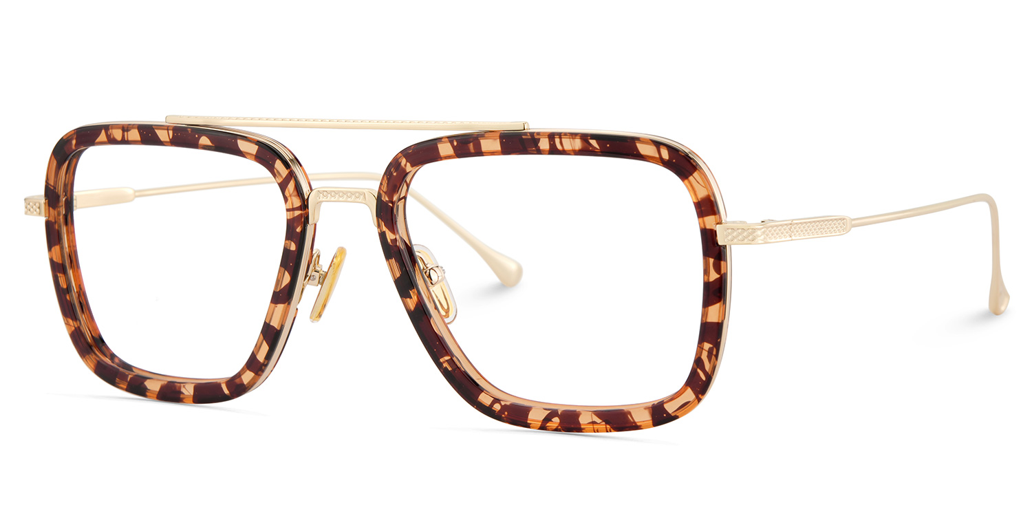 Gifford Rectangle Tortoise Frame Glasses | ZEELOOL UK3