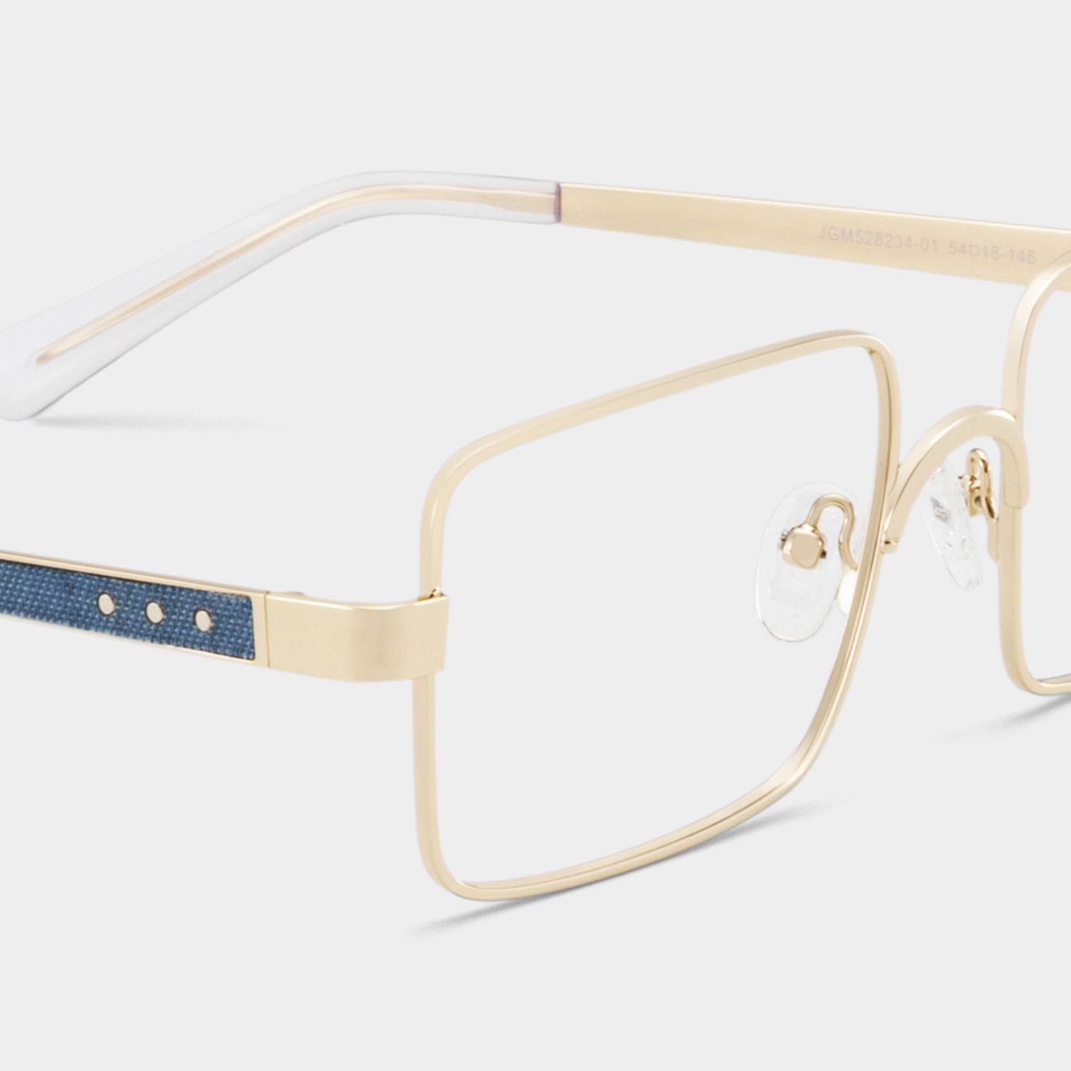 Gavin Eyeglasses in Rectangle Gold Frame | ZEELOOL UK5
