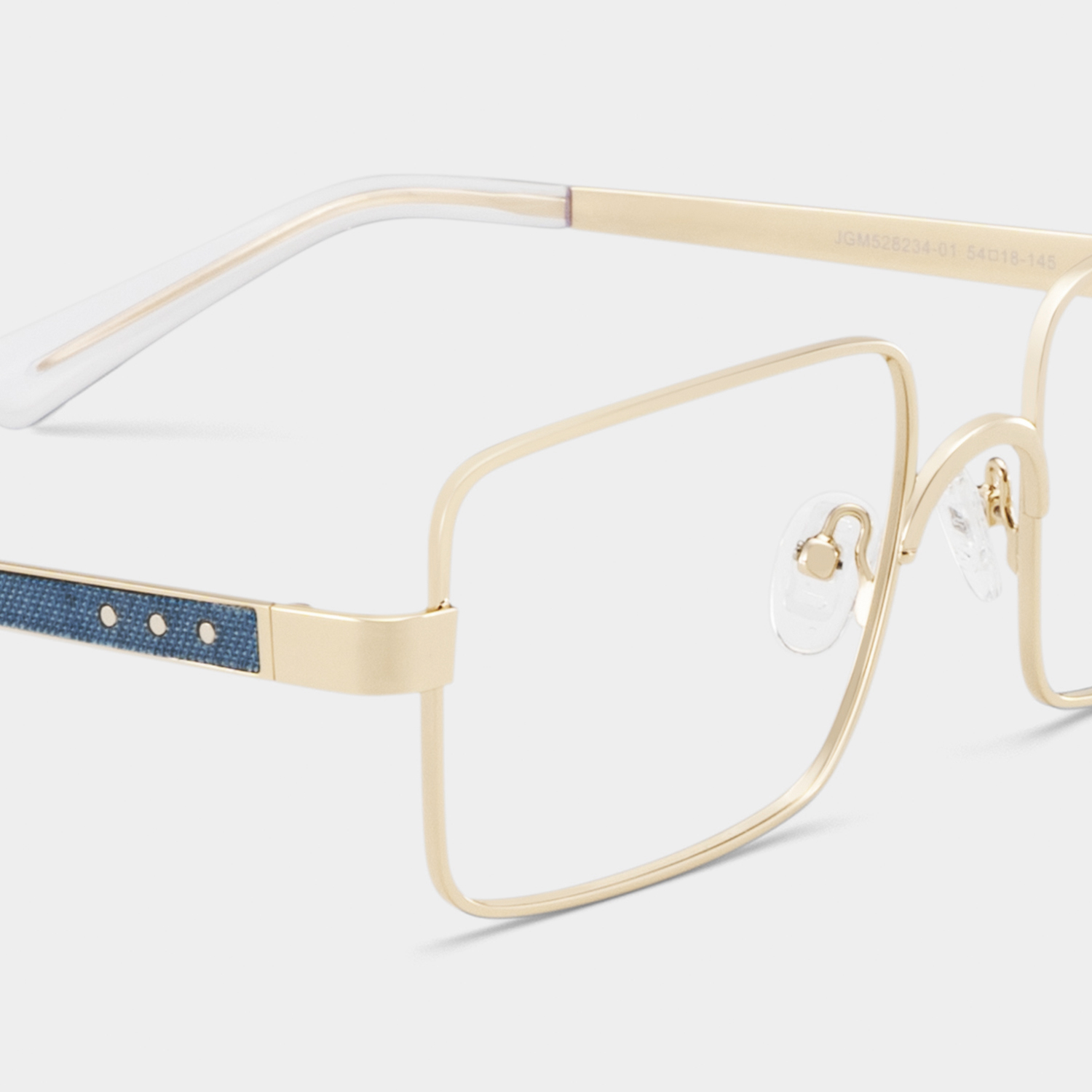 Gavin Eyeglasses in Rectangle Gold Frame | ZEELOOL UK5
