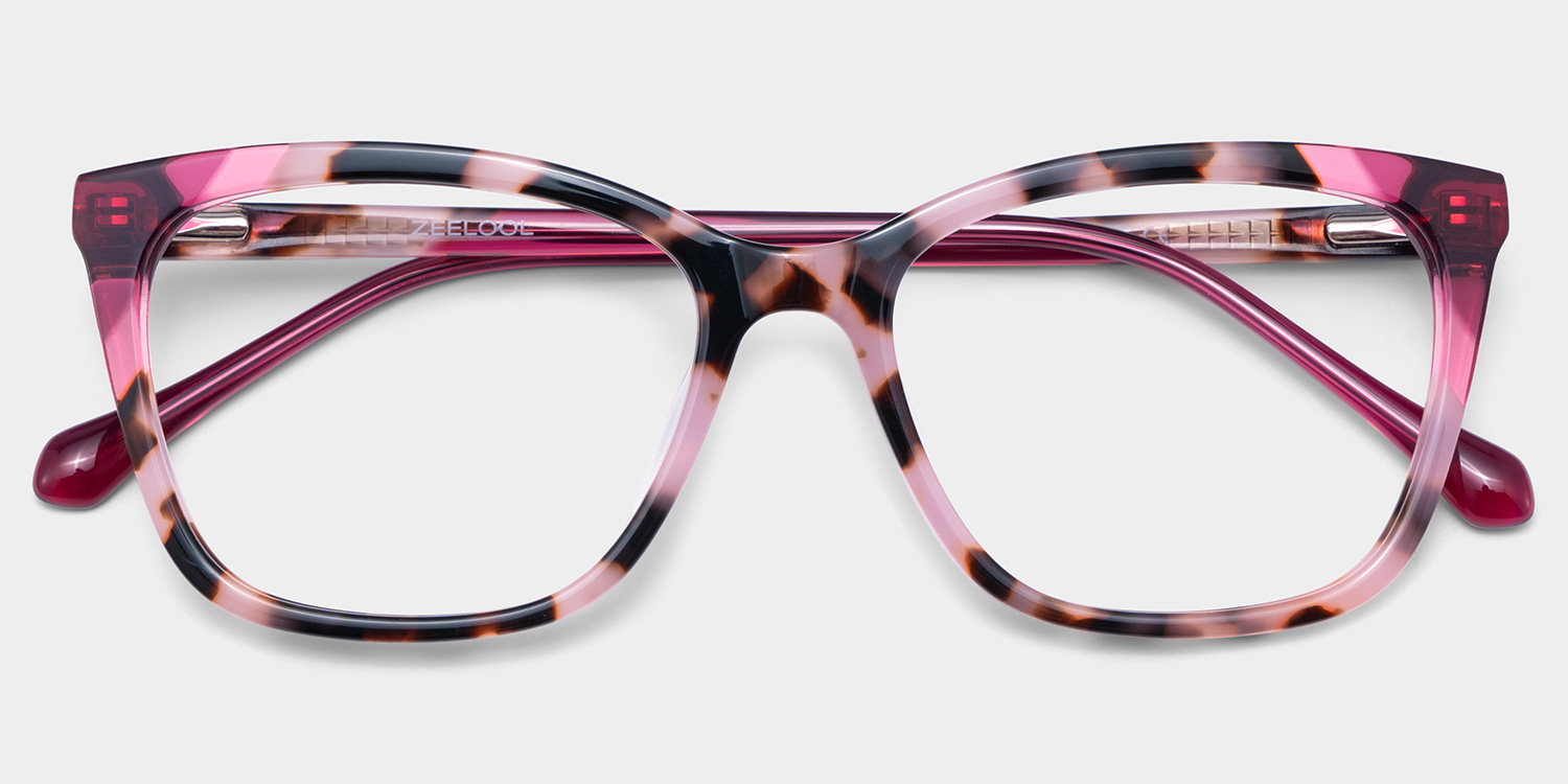Juno Rectangle Tortoise Frame Eyeglasses for Woman| ZEELOOL UK2