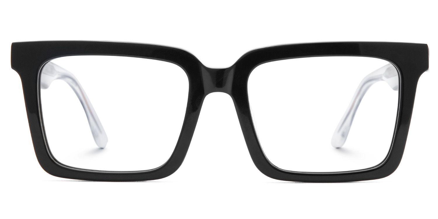 Black Square Frame Glasses - Hattie on Sale | ZEELOOL UK1