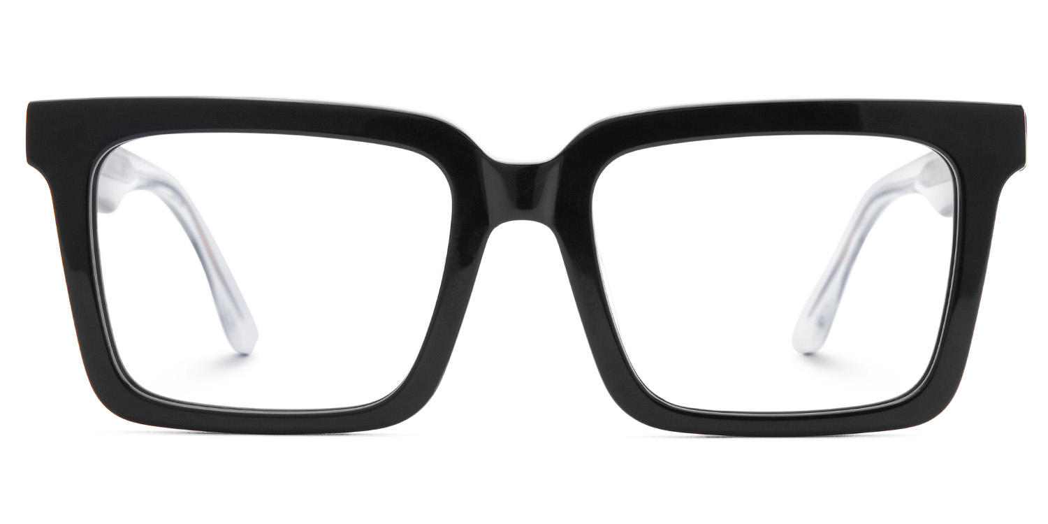 Hattie Rectangle Black Glasses1