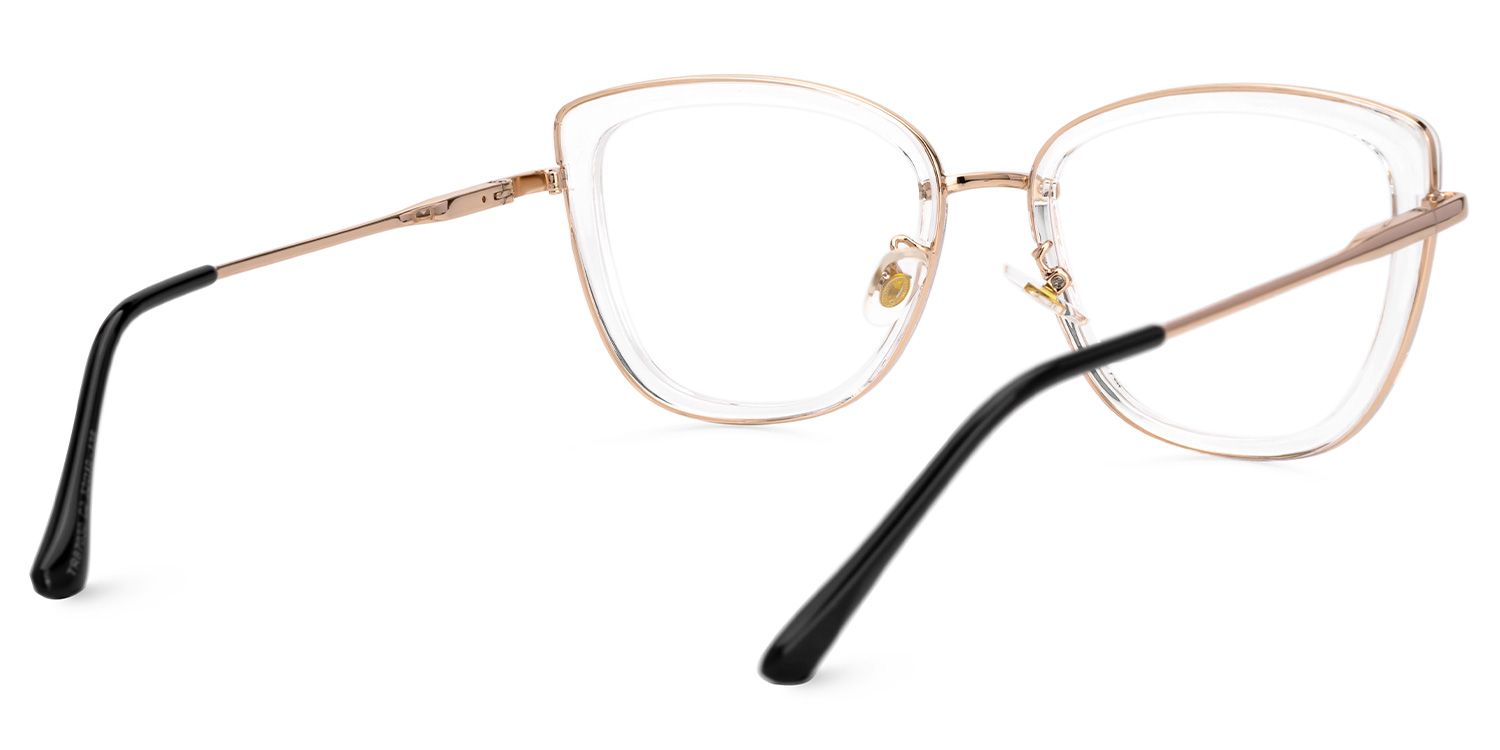 Clear Kaye Cateye Frame Eyeglasses | ZEELOOL UK3